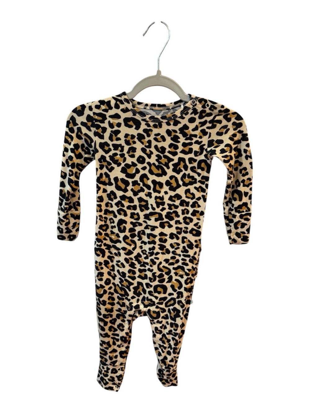 Posh Peanut bundle of 3 18-24m bamboo long sleeve onesies- floral and leopard - Picture 7 of 12